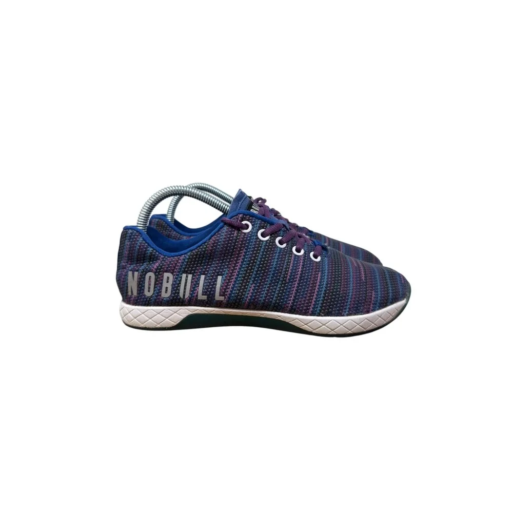 NOBULL SuperFabric Trainers Womens 8 Blue Purple Space Dye Athletic Sneakers